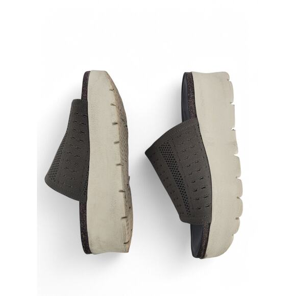 OTBT‎ Gravity Platform Sandals Womens 8.5 Chunky Knit Slides Comfort Wedge Shoes - Picture 7 of 9